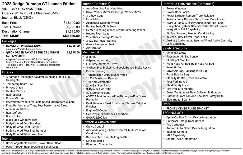 dodge durango 2023 1C4RDJDG9PC599806 image dodge durango 2023 1C4RDJDG9PC599806 image