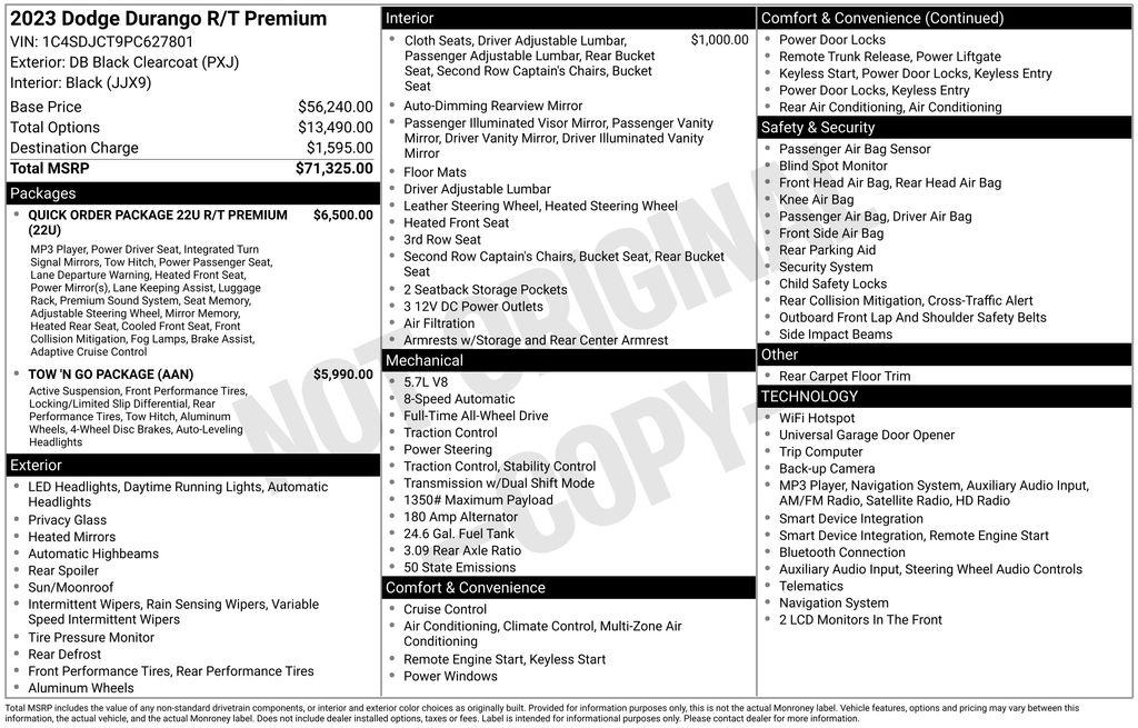 dodge durango 2023 1C4SDJCT9PC627801 image dodge durango 2023 1C4SDJCT9PC627801 image