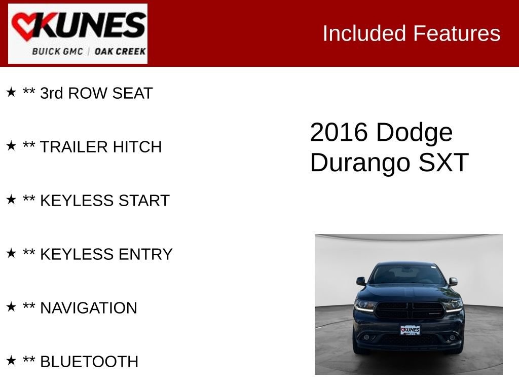 dodge durango 2016 1C4RDJAG4GC336756 image dodge durango 2016 1C4RDJAG4GC336756 image