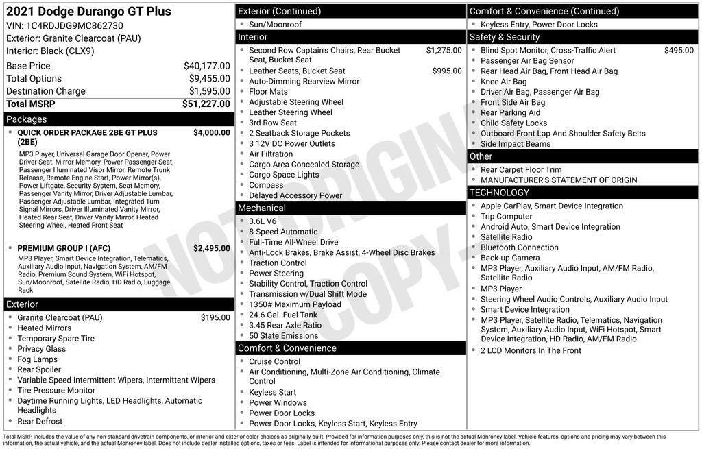dodge durango 2021 1C4RDJDG9MC862730 image dodge durango 2021 1C4RDJDG9MC862730 image