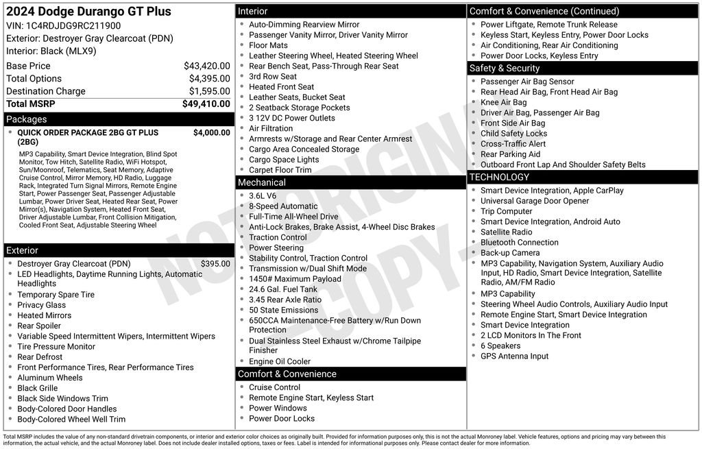 dodge durango 2024 1C4RDJDG9RC211900 image dodge durango 2024 1C4RDJDG9RC211900 image