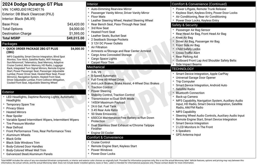 dodge durango 2024 1C4RDJDG1RC240176 image dodge durango 2024 1C4RDJDG1RC240176 image