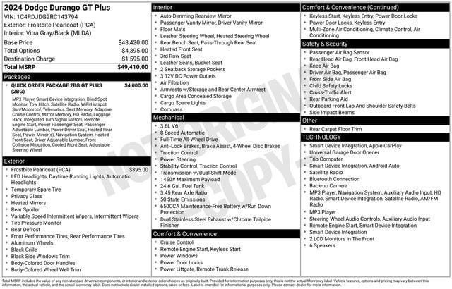 dodge durango 2024 1C4RDJDG2RC143794 image dodge durango 2024 1C4RDJDG2RC143794 image