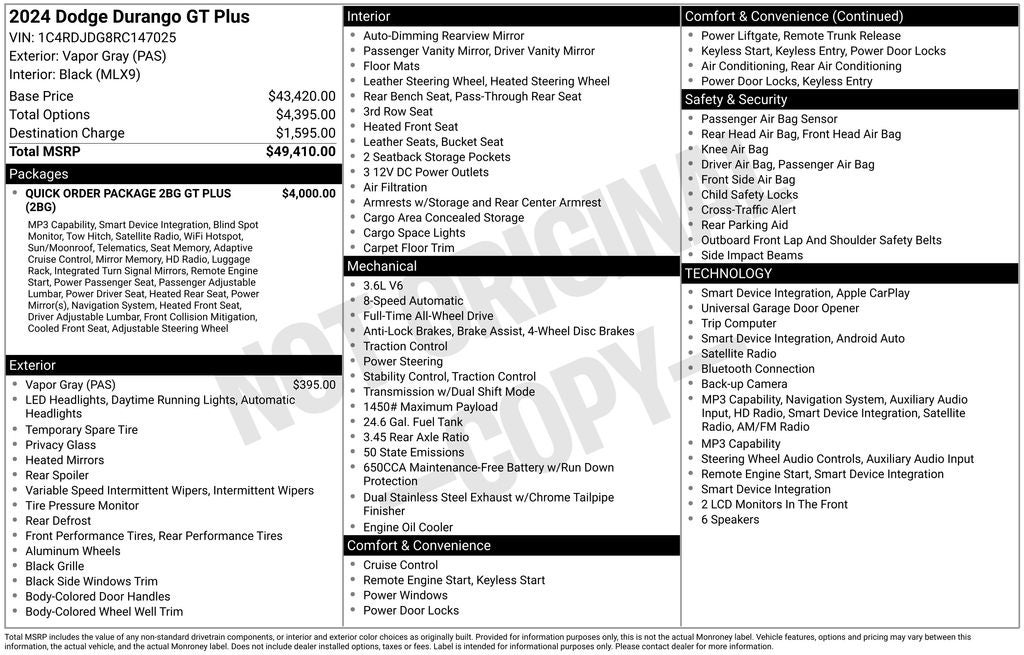 dodge durango 2024 1C4RDJDG8RC147025 image dodge durango 2024 1C4RDJDG8RC147025 image