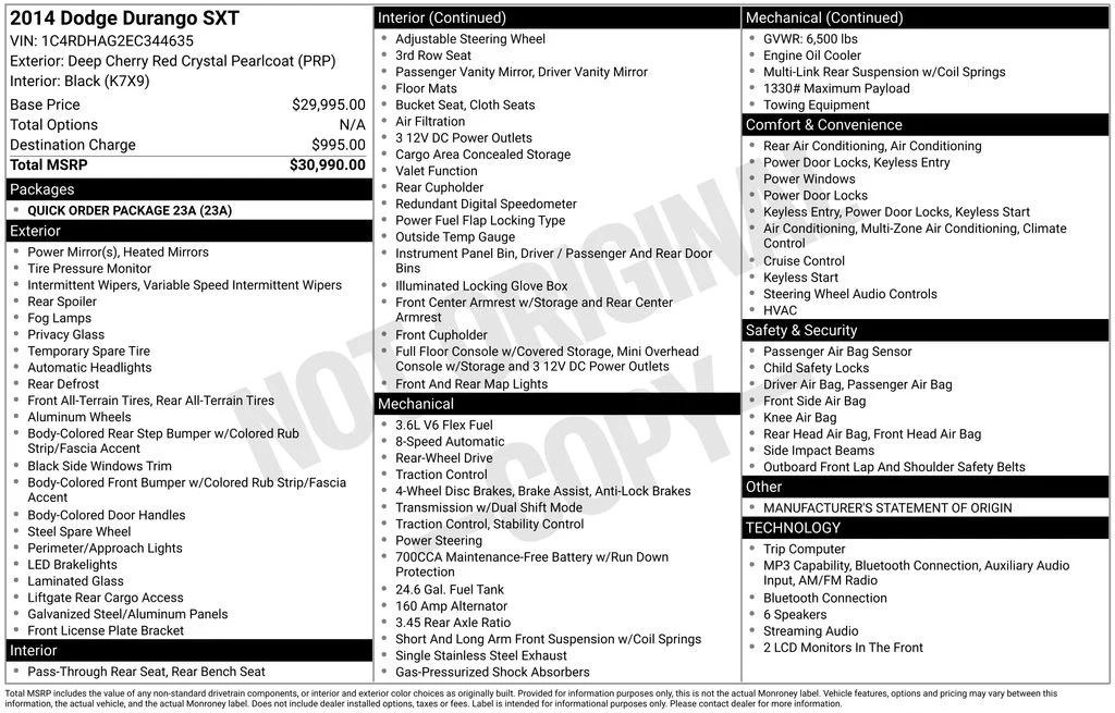 dodge durango 2014 1C4RDHAG2EC344635 image dodge durango 2014 1C4RDHAG2EC344635 image