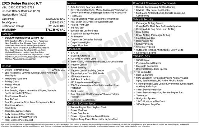 dodge durango 2025 1C4SDJCT7SC513725 image dodge durango 2025 1C4SDJCT7SC513725 image