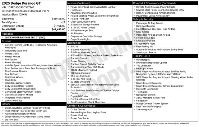 dodge durango 2025 1C4RDJDG9SC537248 image dodge durango 2025 1C4RDJDG9SC537248 image