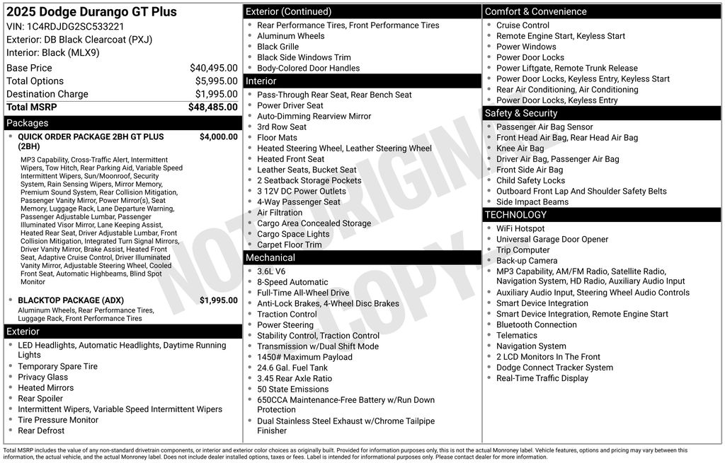 dodge durango 2025 1C4RDJDG2SC533221 image dodge durango 2025 1C4RDJDG2SC533221 image