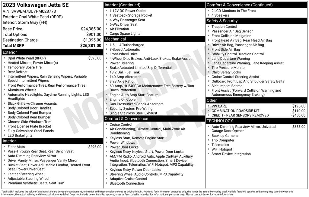 volkswagen jetta 2023 3VWEM7BU7PM028773 image volkswagen jetta 2023 3VWEM7BU7PM028773 image