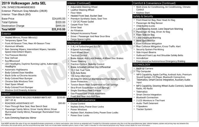 volkswagen jetta 2019 3VWE57BU4KM083803 image