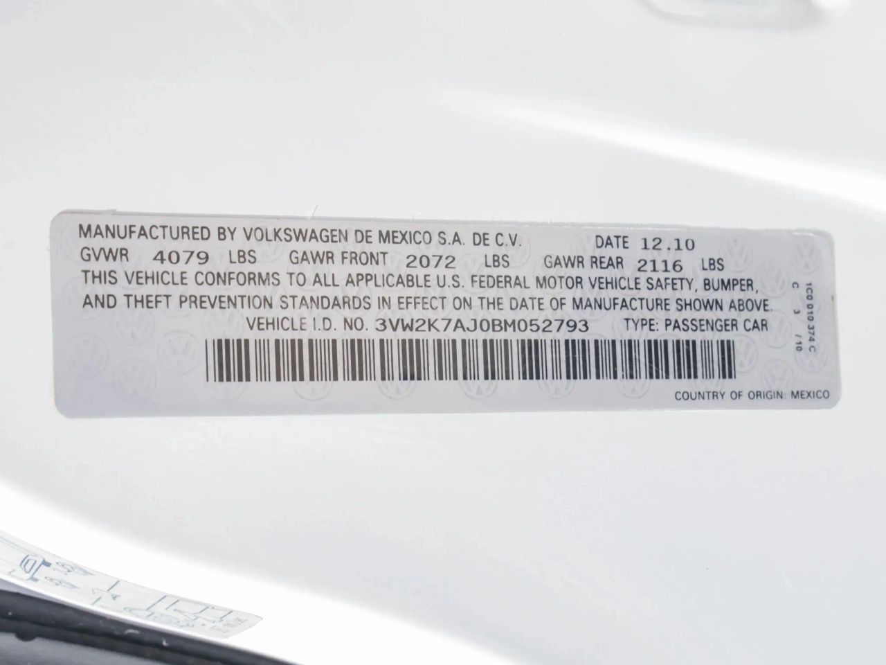 volkswagen jetta 2011 3VW2K7AJ0BM052793 image volkswagen jetta 2011 3VW2K7AJ0BM052793 image