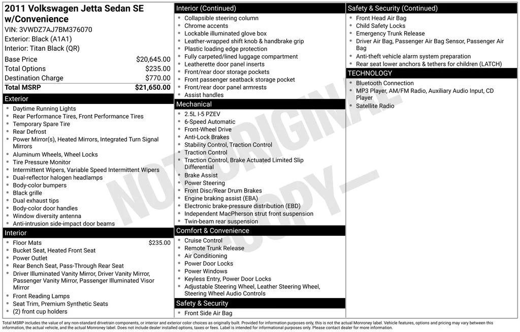 volkswagen jetta 2011 3VWDZ7AJ7BM376070 image volkswagen jetta 2011 3VWDZ7AJ7BM376070 image