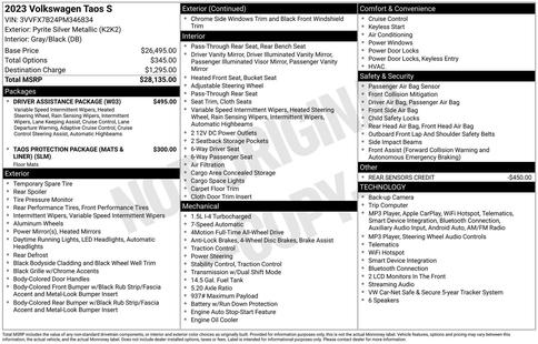 volkswagen taos 2023 3VVFX7B24PM346834 image volkswagen taos 2023 3VVFX7B24PM346834 image