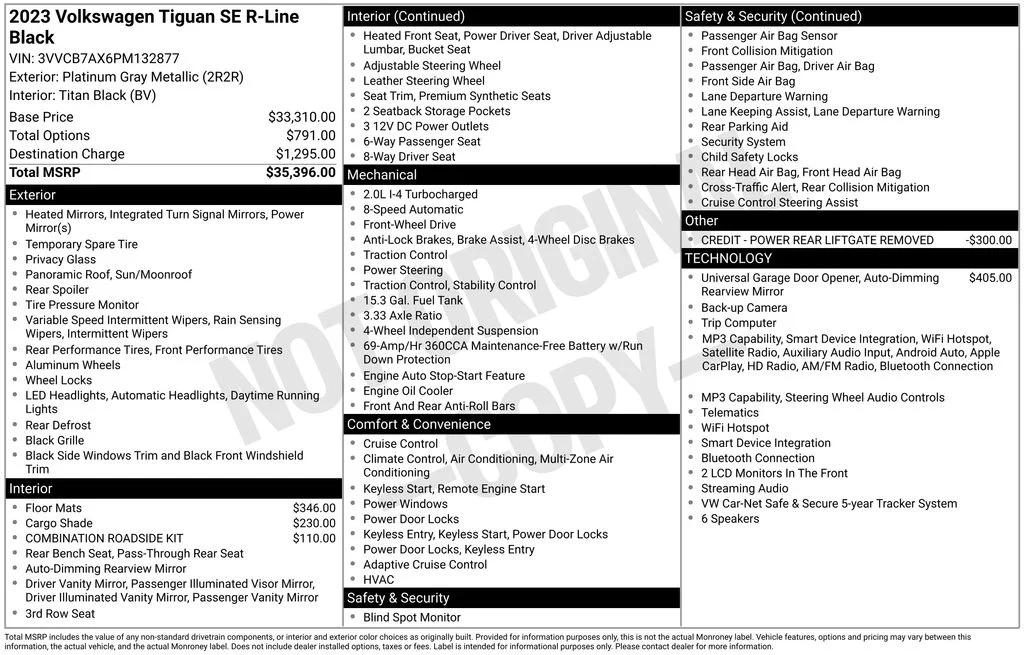 volkswagen tiguan 2023 3VVCB7AX6PM132877 image volkswagen tiguan 2023 3VVCB7AX6PM132877 image