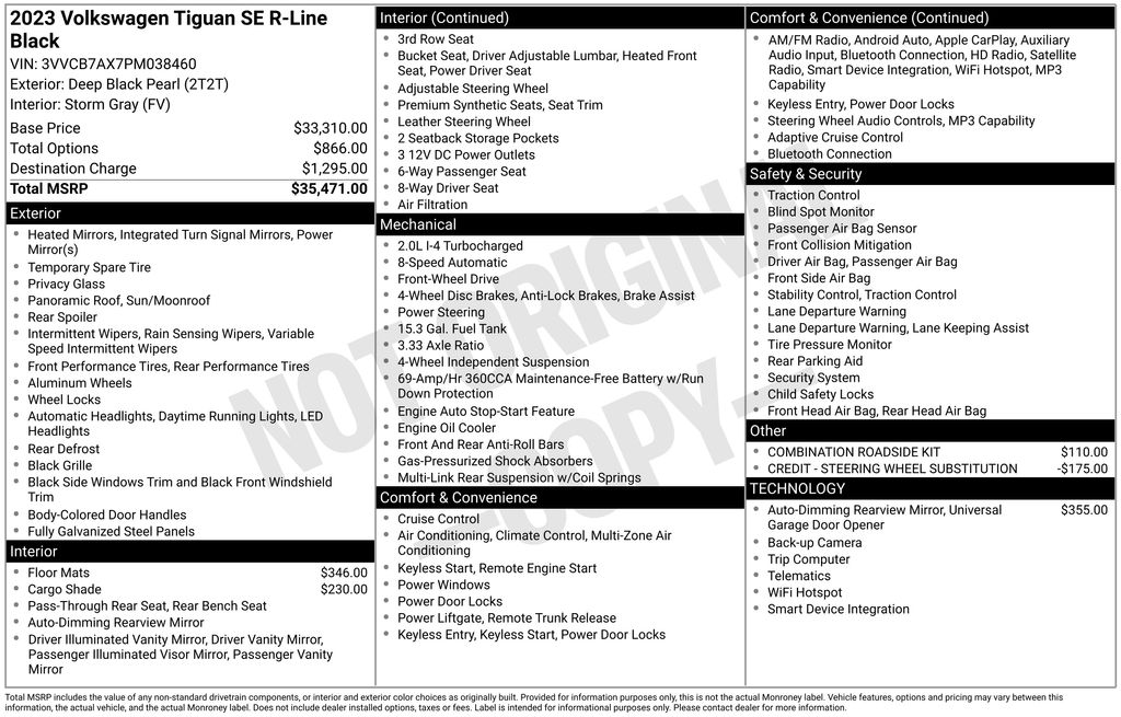 volkswagen tiguan 2023 3VVCB7AX7PM038460 image volkswagen tiguan 2023 3VVCB7AX7PM038460 image