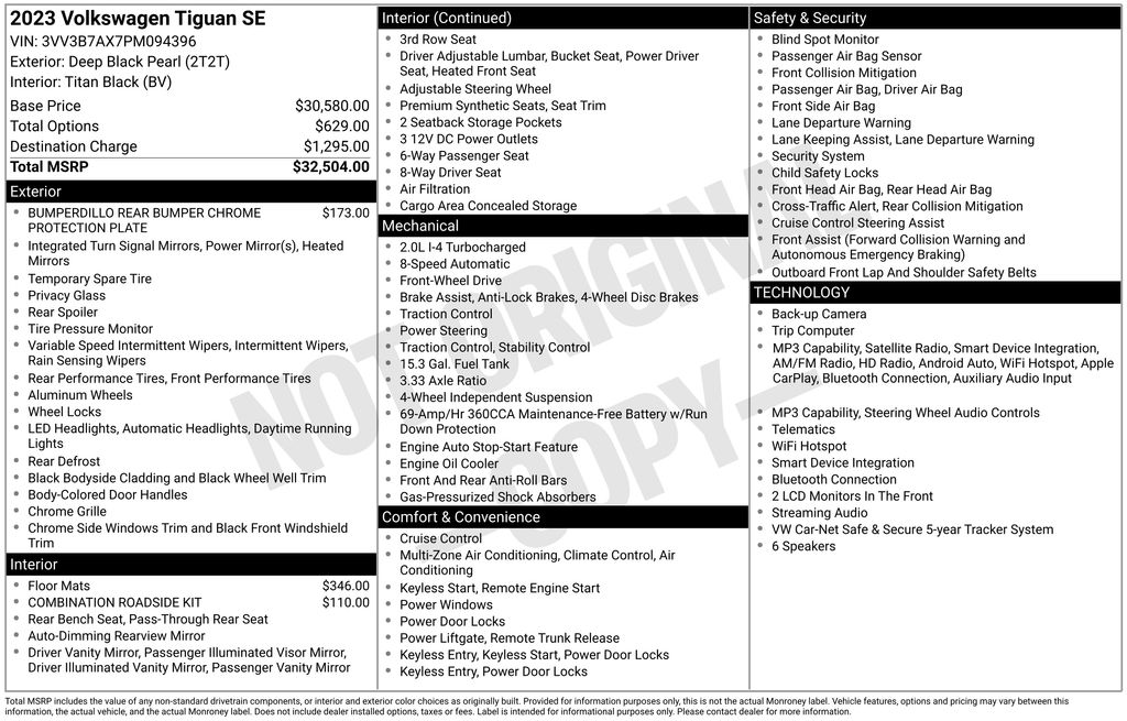 volkswagen tiguan 2023 3VV3B7AX7PM094396 image volkswagen tiguan 2023 3VV3B7AX7PM094396 image