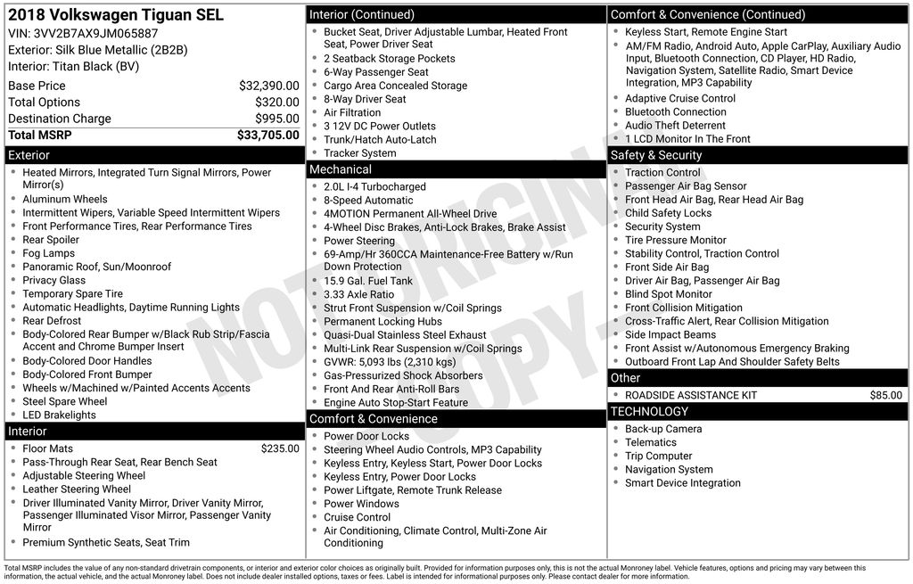 volkswagen tiguan 2018 3VV2B7AX9JM065887 image volkswagen tiguan 2018 3VV2B7AX9JM065887 image