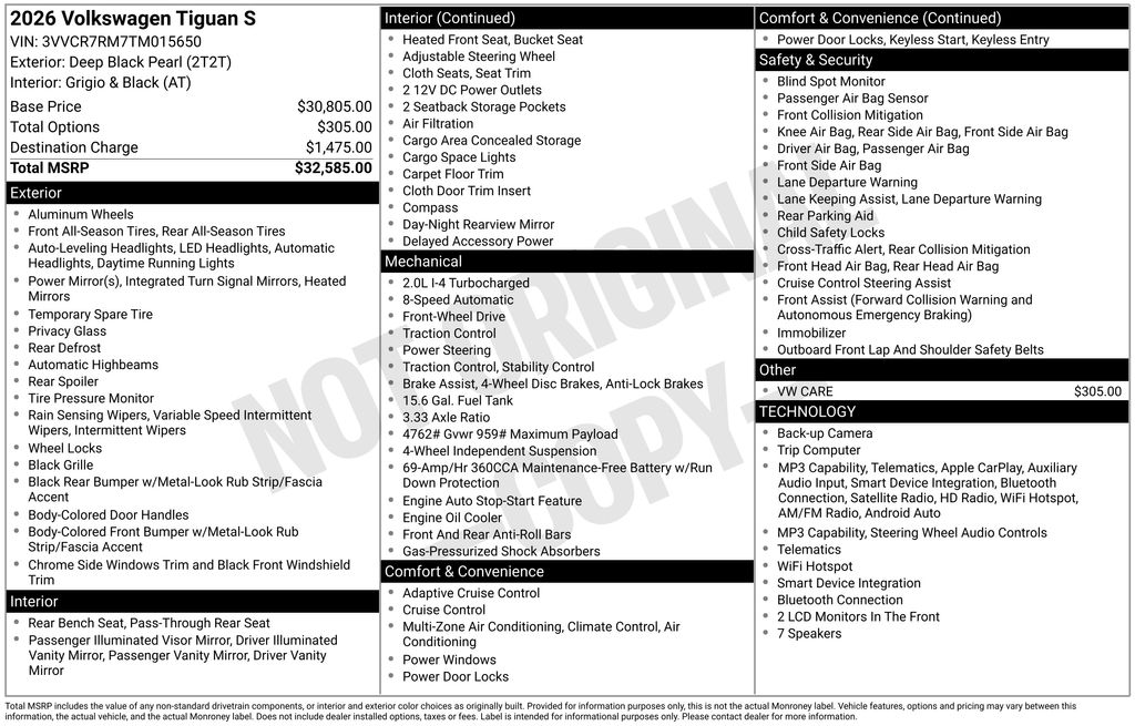 volkswagen tiguan 2026 3VVCR7RM7TM015650 image volkswagen tiguan 2026 3VVCR7RM7TM015650 image
