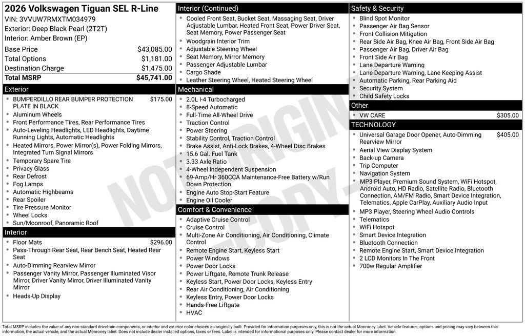 volkswagen tiguan 2026 3VVUW7RMXTM034979 image volkswagen tiguan 2026 3VVUW7RMXTM034979 image