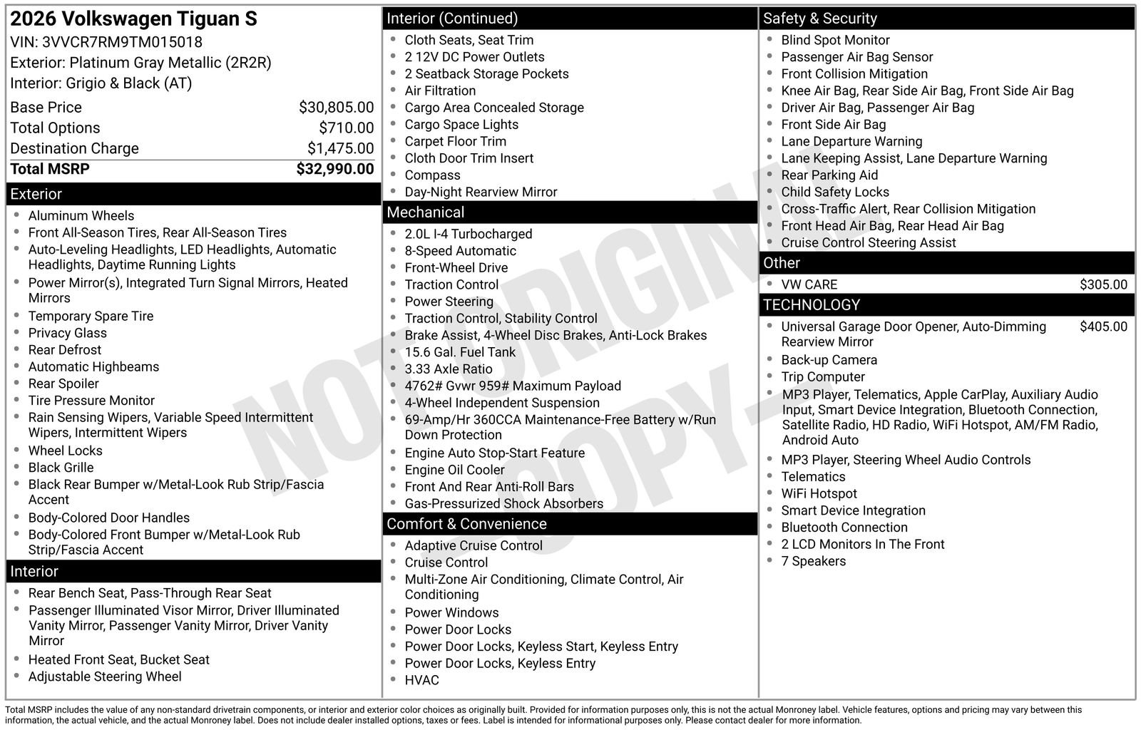 volkswagen tiguan 2026 3VVCR7RM9TM015018 image volkswagen tiguan 2026 3VVCR7RM9TM015018 image