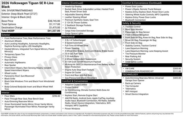 volkswagen tiguan 2026 3VVGR7RM5TM003465 image volkswagen tiguan 2026 3VVGR7RM5TM003465 image
