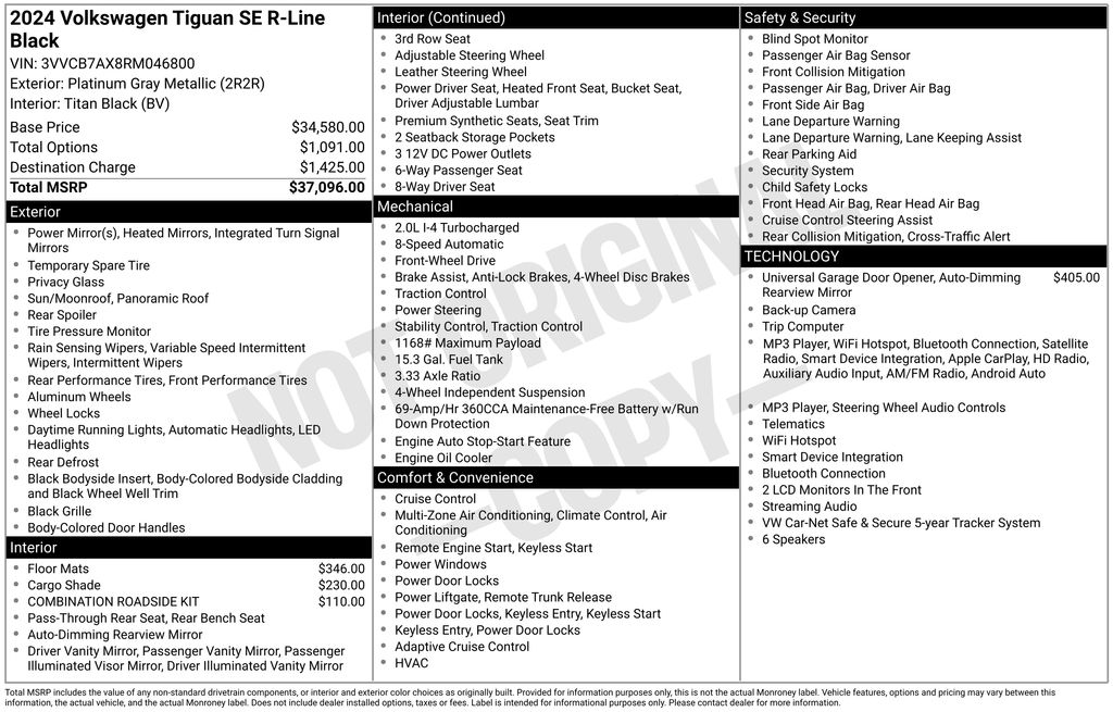 volkswagen tiguan 2024 3VVCB7AX8RM046800 image volkswagen tiguan 2024 3VVCB7AX8RM046800 image