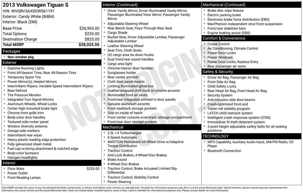 volkswagen tiguan 2013 WVGBV3AX0DW561191 image volkswagen tiguan 2013 WVGBV3AX0DW561191 image
