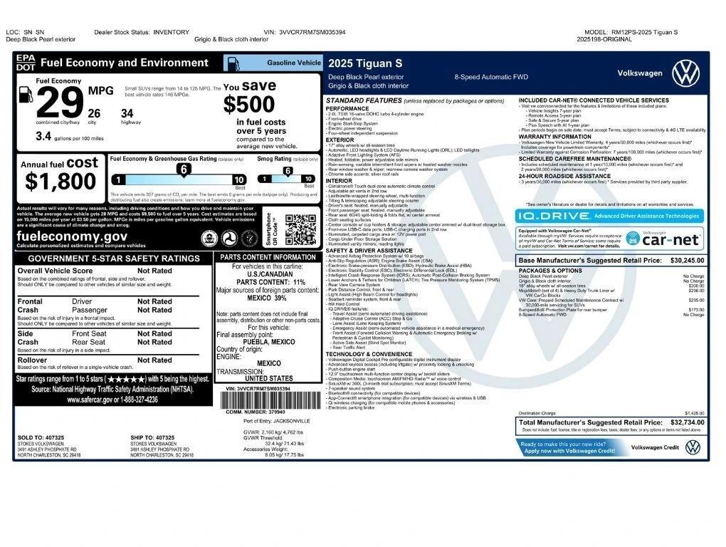 volkswagen tiguan 2025 3VVCR7RM7SM035394 image volkswagen tiguan 2025 3VVCR7RM7SM035394 image