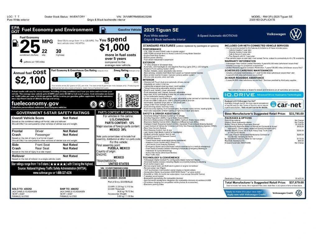 volkswagen tiguan 2025 3VVMR7RM9SM023266 image volkswagen tiguan 2025 3VVMR7RM9SM023266 image