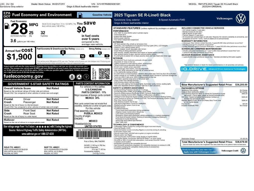 volkswagen tiguan 2025 3VVHR7RM9SM061081 image volkswagen tiguan 2025 3VVHR7RM9SM061081 image