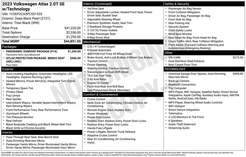 volkswagen atlas 2023 1V2KP2CA3PC551535 image