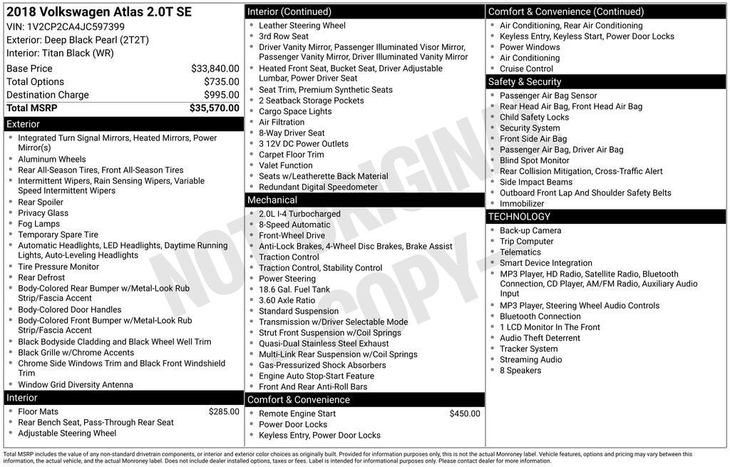 volkswagen atlas 2018 1V2CP2CA4JC597399 image volkswagen atlas 2018 1V2CP2CA4JC597399 image