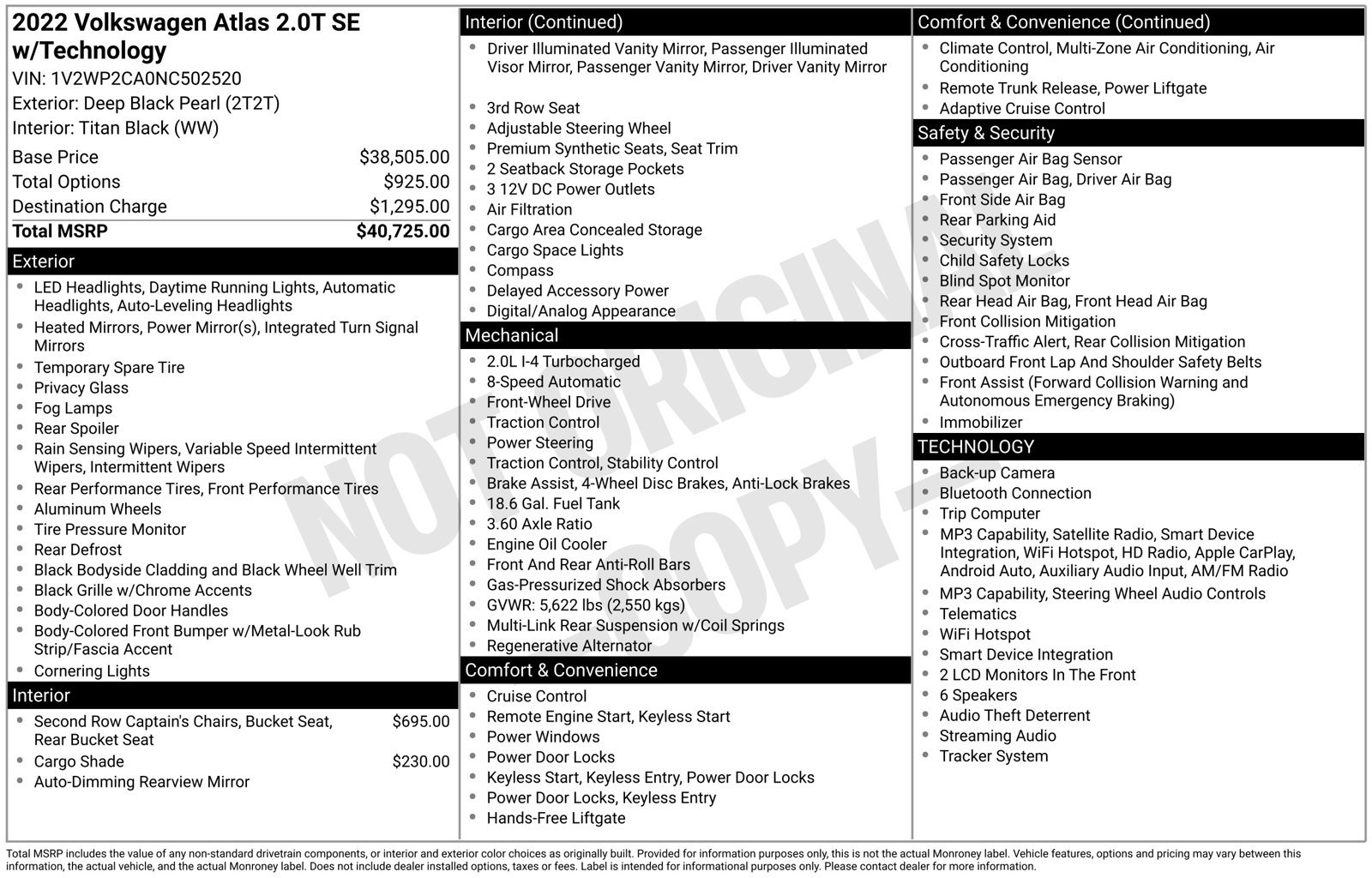 volkswagen atlas 2022 1V2WP2CA0NC502520 image volkswagen atlas 2022 1V2WP2CA0NC502520 image