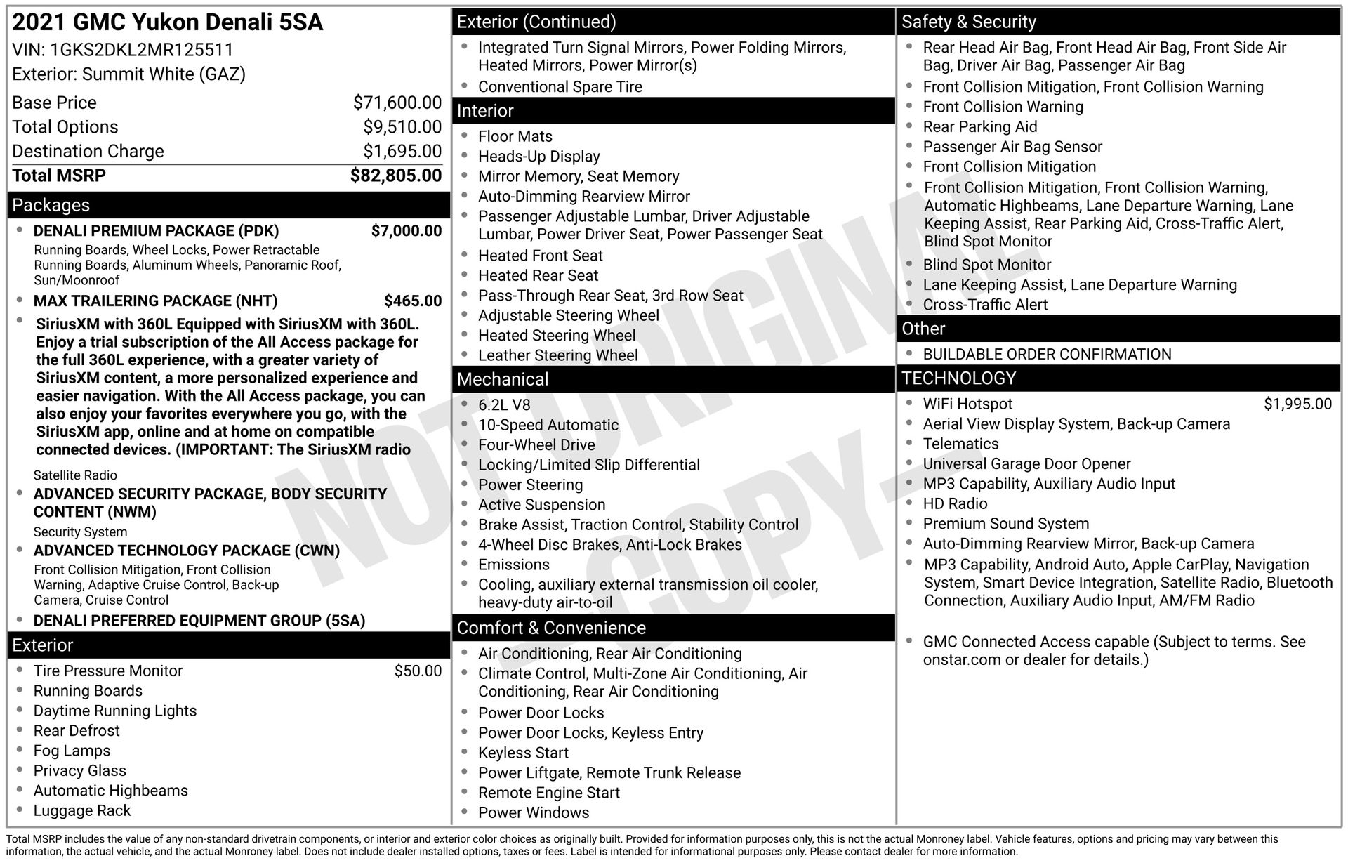 gmc yukon 2021 1GKS2DKL2MR125511 image gmc yukon 2021 1GKS2DKL2MR125511 image