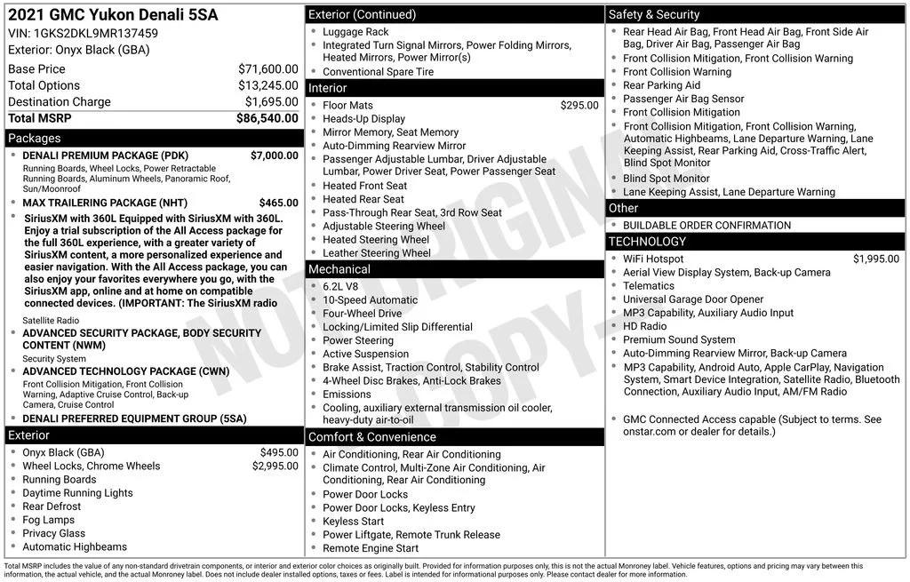 gmc yukon 2021 1GKS2DKL9MR137459 image gmc yukon 2021 1GKS2DKL9MR137459 image