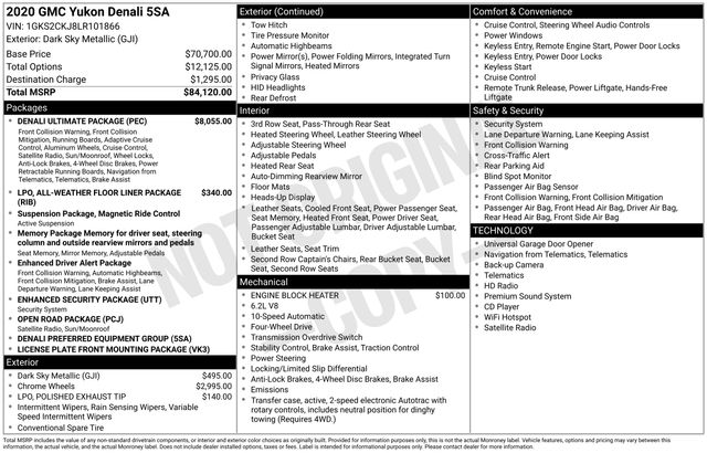 gmc yukon 2020 1GKS2CKJ8LR101866 image