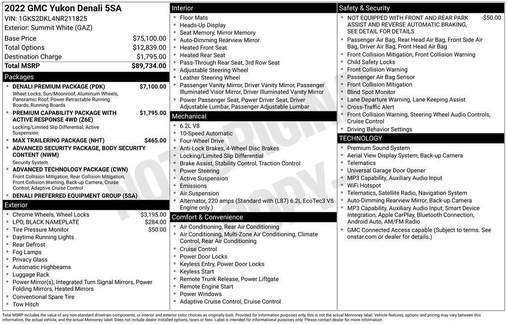 gmc yukon 2022 1GKS2DKL4NR211825 image gmc yukon 2022 1GKS2DKL4NR211825 image