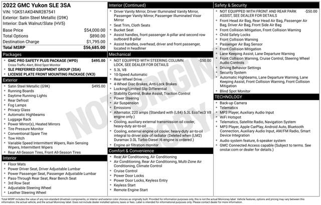 gmc yukon 2022 1GKS1AKD4NR287541 image gmc yukon 2022 1GKS1AKD4NR287541 image