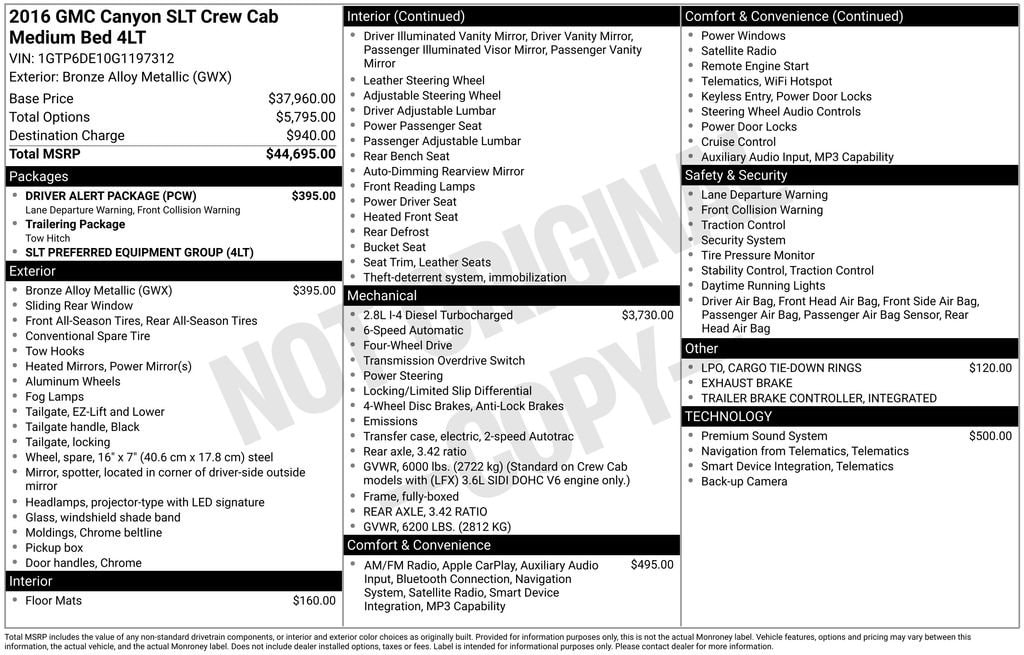 gmc canyon 2016 1GTP6DE10G1197312 image gmc canyon 2016 1GTP6DE10G1197312 image