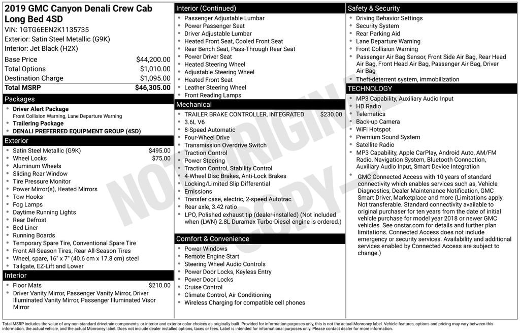 gmc canyon 2019 1GTG6EEN2K1135735 image gmc canyon 2019 1GTG6EEN2K1135735 image