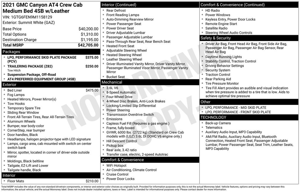 gmc canyon 2021 1GTG6FEN9M1158129 image