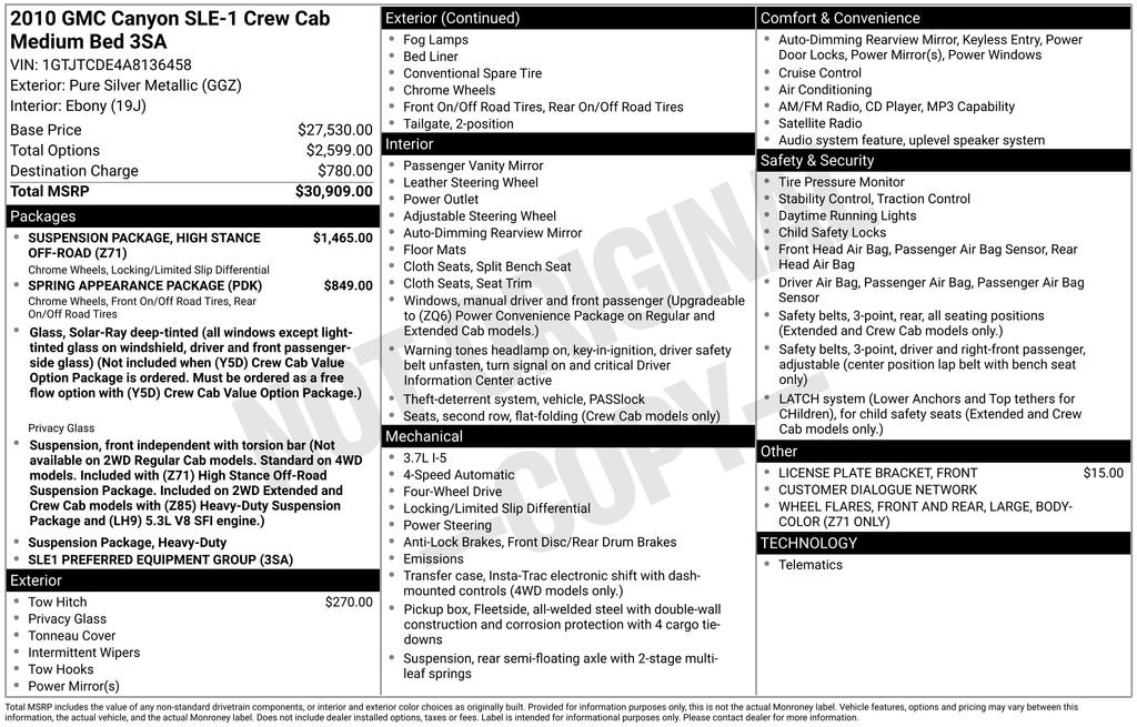 gmc canyon 2010 1GTJTCDE4A8136458 image gmc canyon 2010 1GTJTCDE4A8136458 image