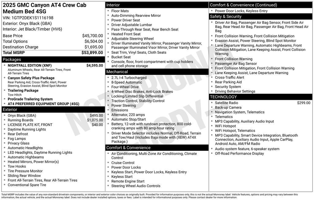 gmc canyon 2025 1GTP2DEK1S1116198 image gmc canyon 2025 1GTP2DEK1S1116198 image