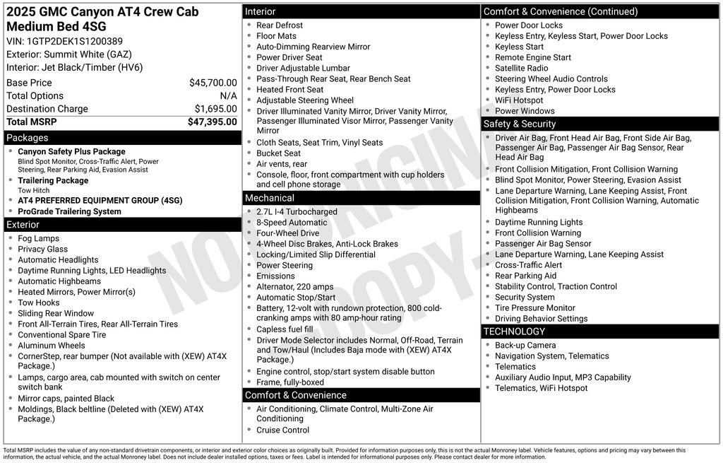 gmc canyon 2025 1GTP2DEK1S1200389 image gmc canyon 2025 1GTP2DEK1S1200389 image