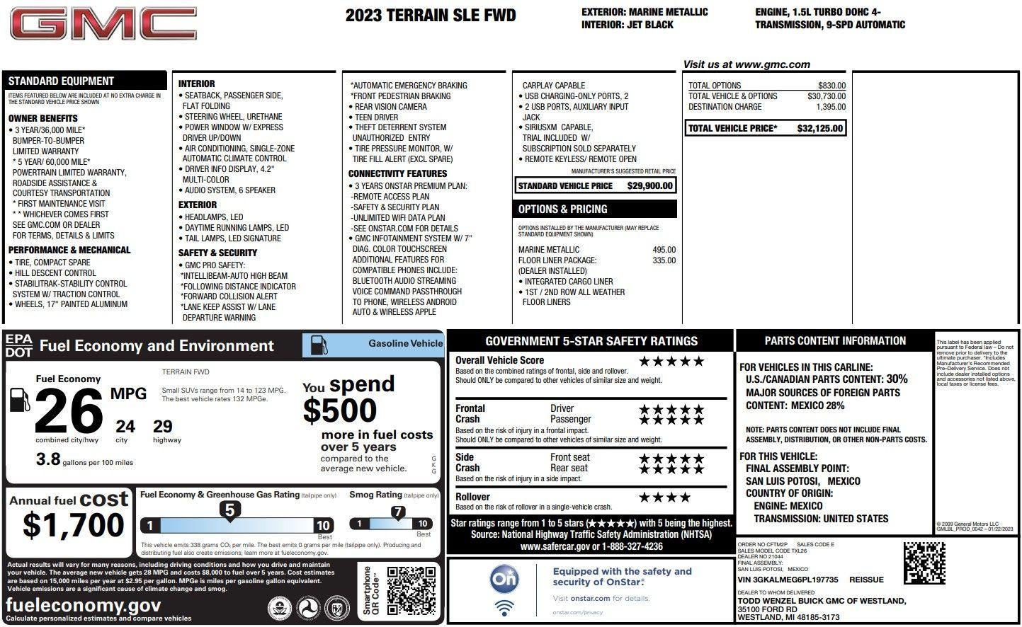gmc terrain 2023 3GKALMEG6PL197735 image gmc terrain 2023 3GKALMEG6PL197735 image