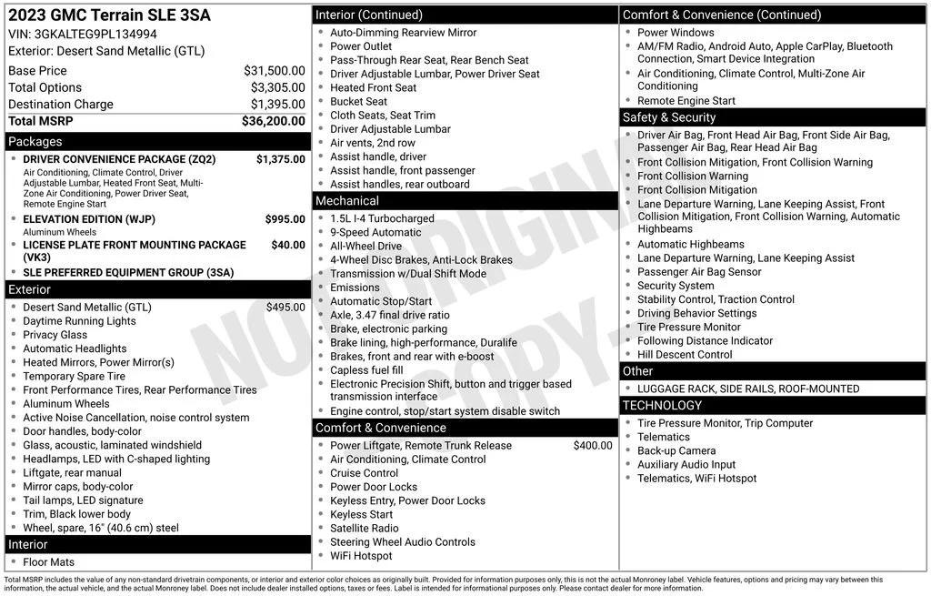 gmc terrain 2023 3GKALTEG9PL134994 image gmc terrain 2023 3GKALTEG9PL134994 image