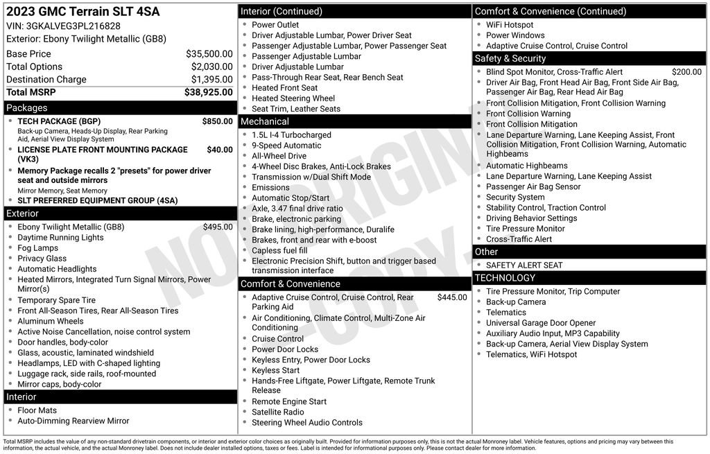 gmc terrain 2023 3GKALVEG3PL216828 image gmc terrain 2023 3GKALVEG3PL216828 image