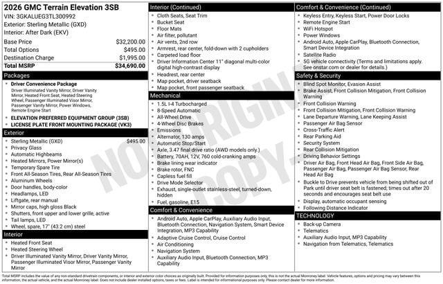 gmc terrain 2026 3GKALUEG3TL300992 image gmc terrain 2026 3GKALUEG3TL300992 image