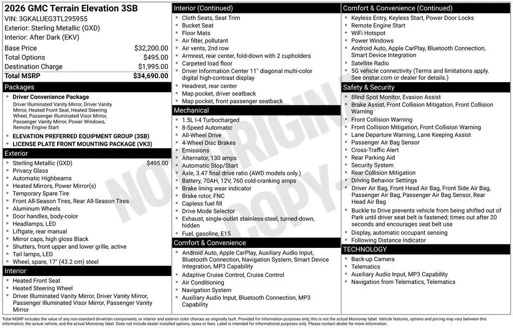 gmc terrain 2026 3GKALUEG3TL295955 image gmc terrain 2026 3GKALUEG3TL295955 image
