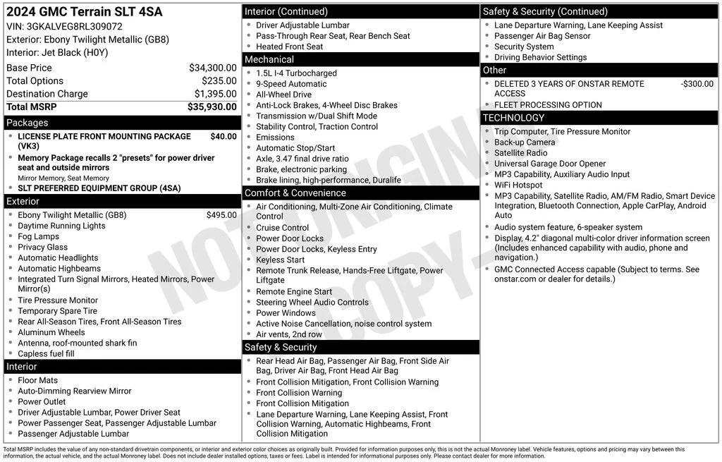 gmc terrain 2024 3GKALVEG8RL309072 image gmc terrain 2024 3GKALVEG8RL309072 image